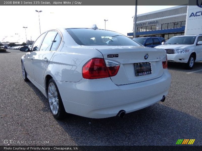 Alpine White / Gray 2008 BMW 3 Series 335i Sedan