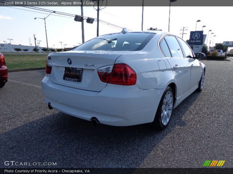 Alpine White / Gray 2008 BMW 3 Series 335i Sedan