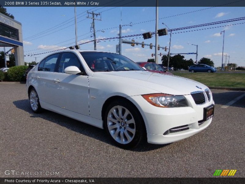 Alpine White / Gray 2008 BMW 3 Series 335i Sedan