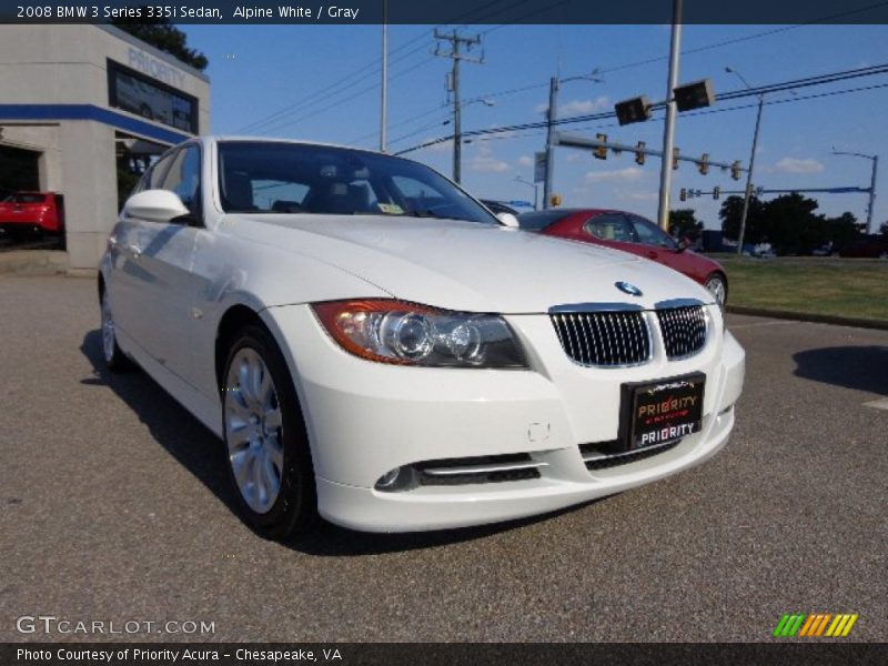 Alpine White / Gray 2008 BMW 3 Series 335i Sedan