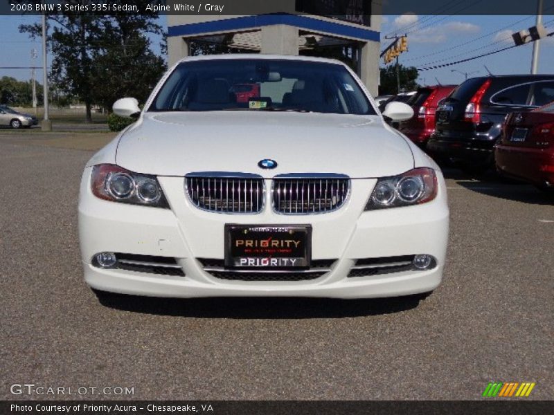 Alpine White / Gray 2008 BMW 3 Series 335i Sedan