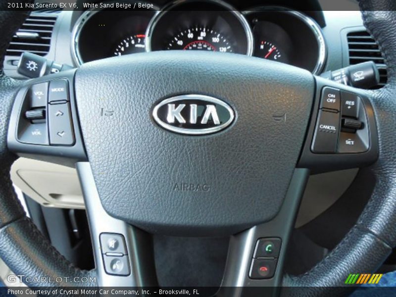 White Sand Beige / Beige 2011 Kia Sorento EX V6