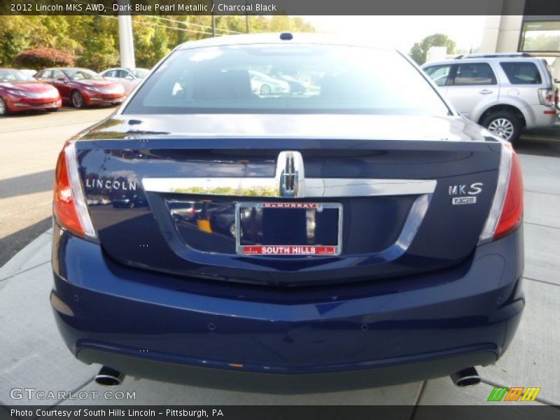 Dark Blue Pearl Metallic / Charcoal Black 2012 Lincoln MKS AWD