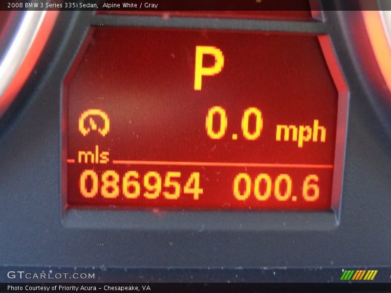 Alpine White / Gray 2008 BMW 3 Series 335i Sedan