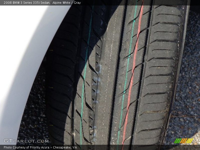 Alpine White / Gray 2008 BMW 3 Series 335i Sedan