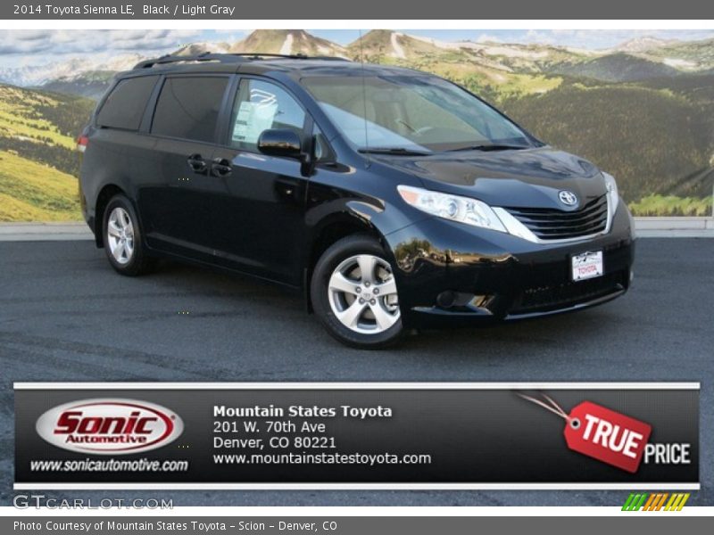 Black / Light Gray 2014 Toyota Sienna LE