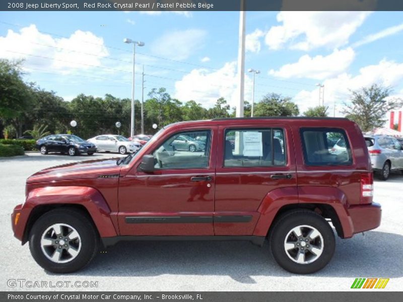Red Rock Crystal Pearl / Pastel Pebble Beige 2008 Jeep Liberty Sport