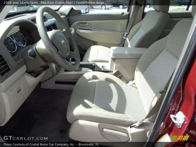 Red Rock Crystal Pearl / Pastel Pebble Beige 2008 Jeep Liberty Sport