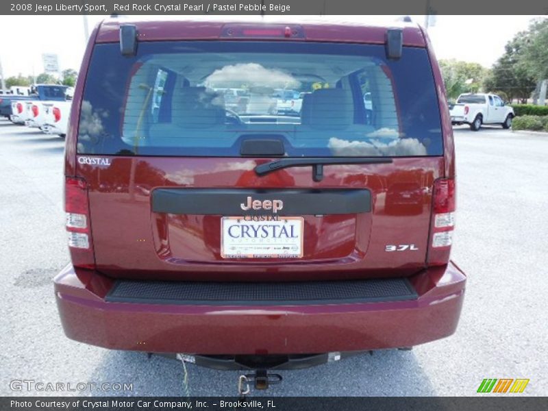 Red Rock Crystal Pearl / Pastel Pebble Beige 2008 Jeep Liberty Sport
