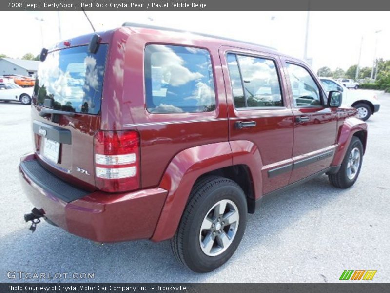 Red Rock Crystal Pearl / Pastel Pebble Beige 2008 Jeep Liberty Sport