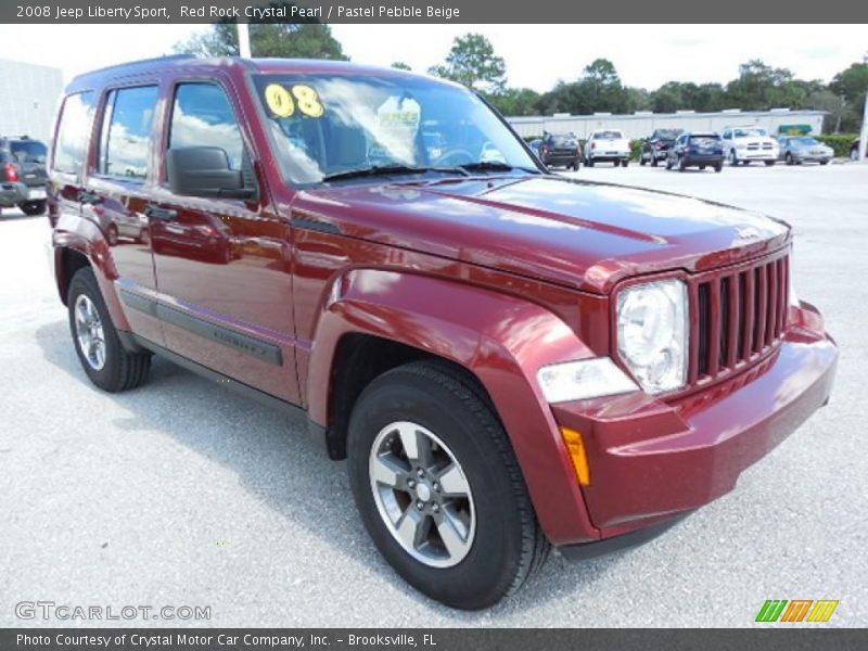Red Rock Crystal Pearl / Pastel Pebble Beige 2008 Jeep Liberty Sport