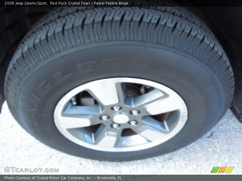 Red Rock Crystal Pearl / Pastel Pebble Beige 2008 Jeep Liberty Sport