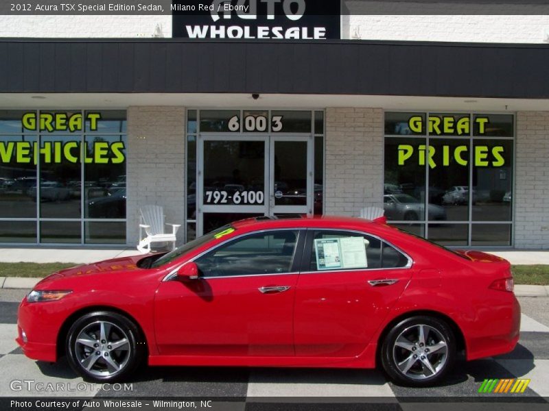 Milano Red / Ebony 2012 Acura TSX Special Edition Sedan