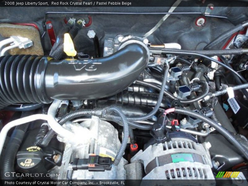 Red Rock Crystal Pearl / Pastel Pebble Beige 2008 Jeep Liberty Sport