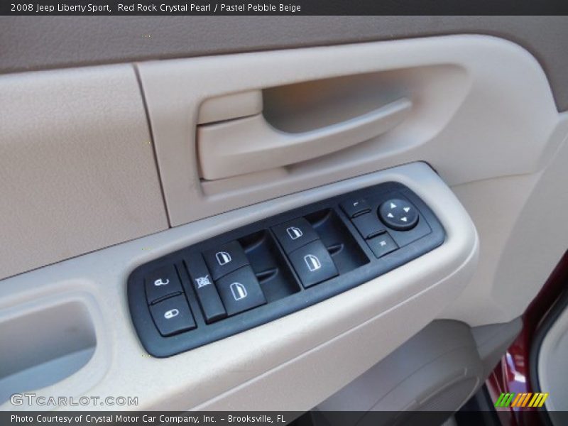 Red Rock Crystal Pearl / Pastel Pebble Beige 2008 Jeep Liberty Sport