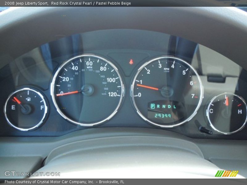 Red Rock Crystal Pearl / Pastel Pebble Beige 2008 Jeep Liberty Sport