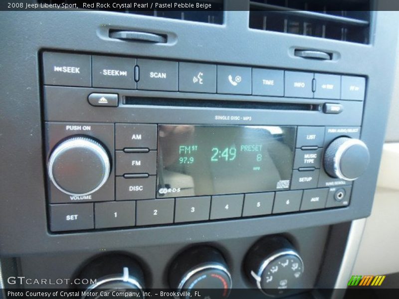 Red Rock Crystal Pearl / Pastel Pebble Beige 2008 Jeep Liberty Sport
