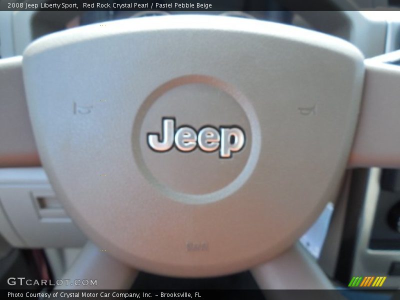 Red Rock Crystal Pearl / Pastel Pebble Beige 2008 Jeep Liberty Sport