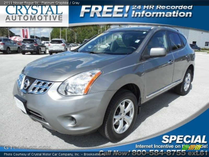 Platinum Graphite / Gray 2011 Nissan Rogue SV