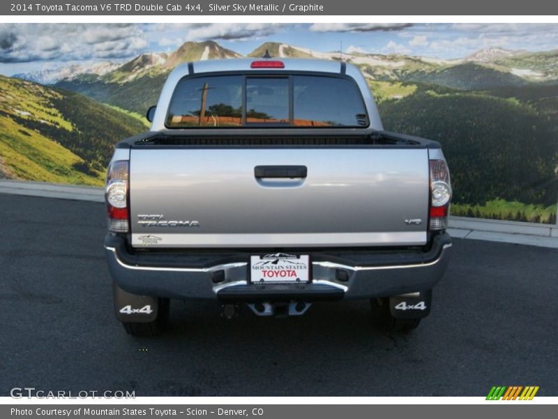 Silver Sky Metallic / Graphite 2014 Toyota Tacoma V6 TRD Double Cab 4x4