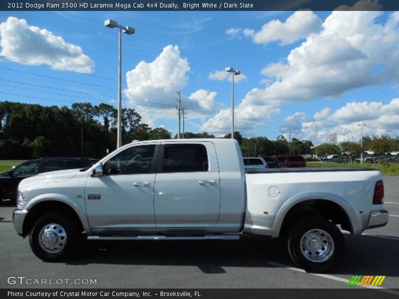 Bright White / Dark Slate 2012 Dodge Ram 3500 HD Laramie Mega Cab 4x4 Dually