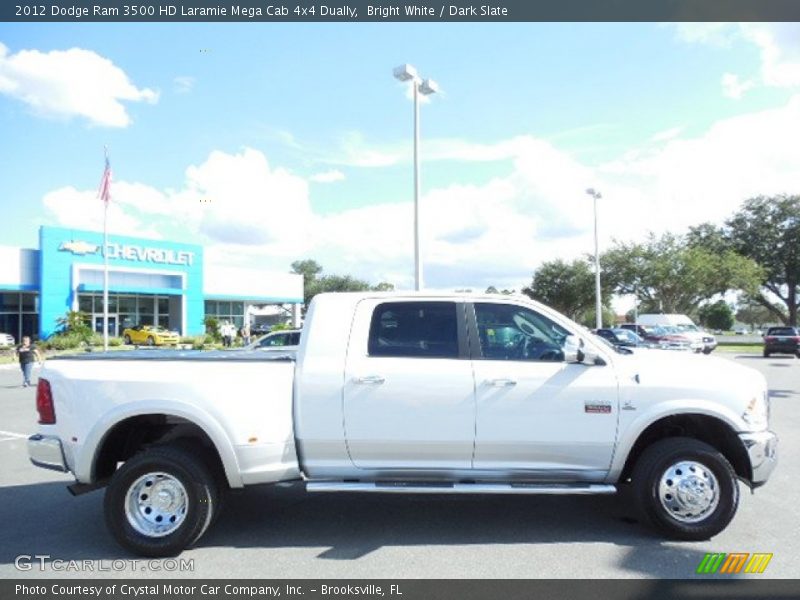 Bright White / Dark Slate 2012 Dodge Ram 3500 HD Laramie Mega Cab 4x4 Dually