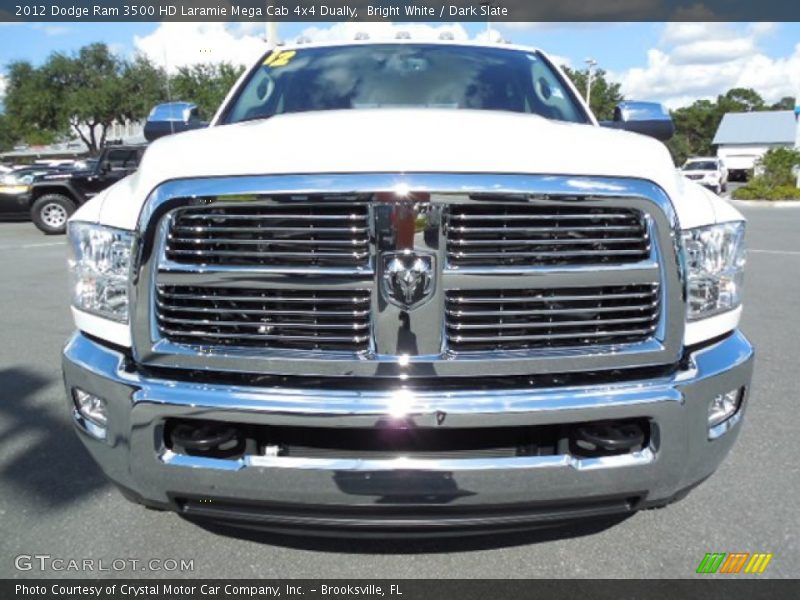 Bright White / Dark Slate 2012 Dodge Ram 3500 HD Laramie Mega Cab 4x4 Dually