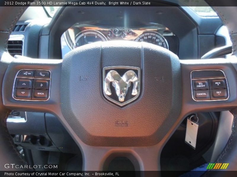 Bright White / Dark Slate 2012 Dodge Ram 3500 HD Laramie Mega Cab 4x4 Dually