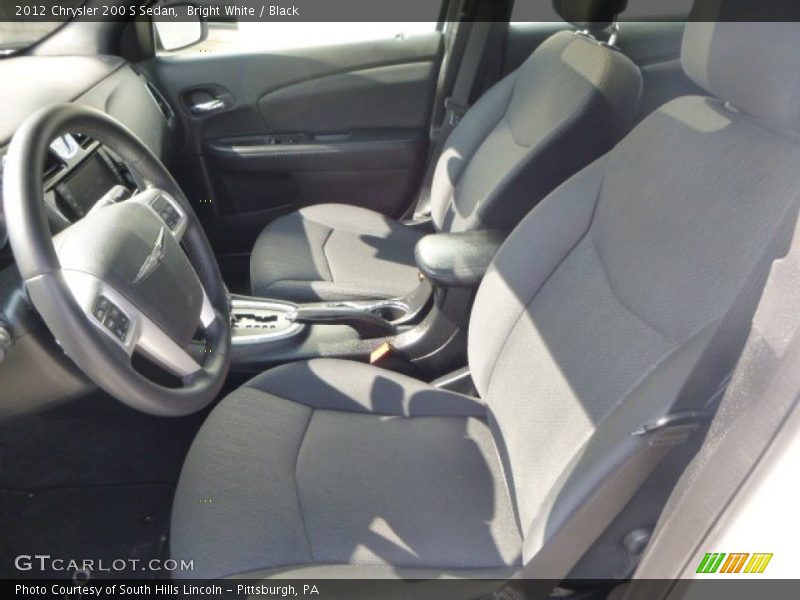 Bright White / Black 2012 Chrysler 200 S Sedan