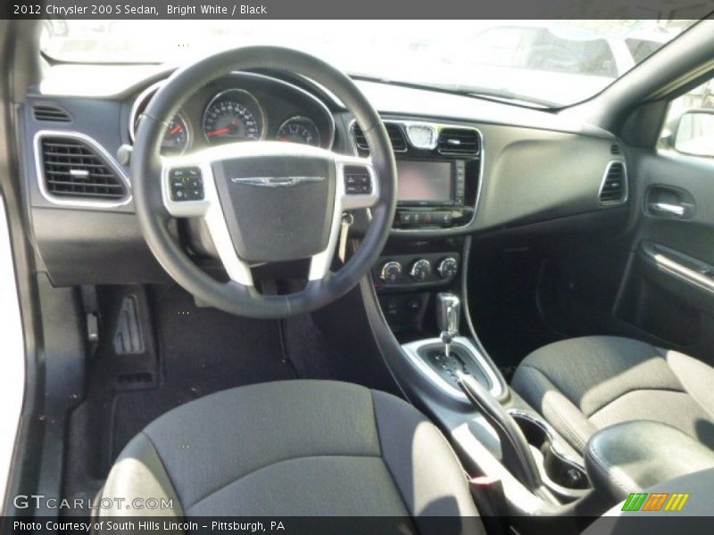 Bright White / Black 2012 Chrysler 200 S Sedan
