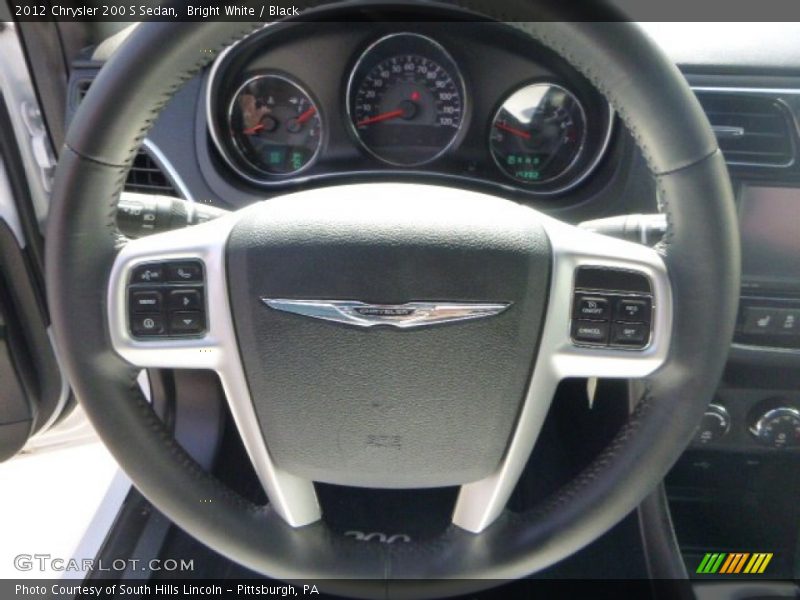 Bright White / Black 2012 Chrysler 200 S Sedan