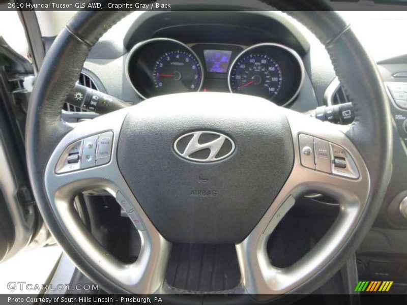 Graphite Gray / Black 2010 Hyundai Tucson GLS AWD