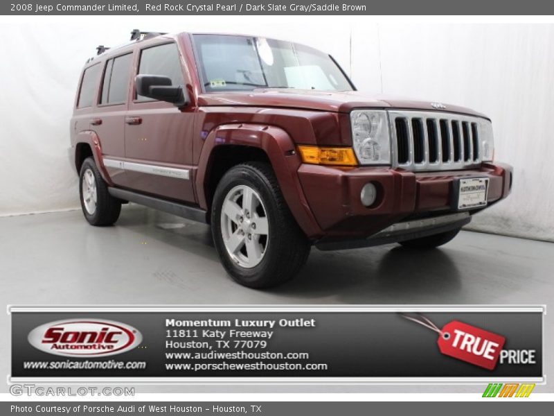 Red Rock Crystal Pearl / Dark Slate Gray/Saddle Brown 2008 Jeep Commander Limited