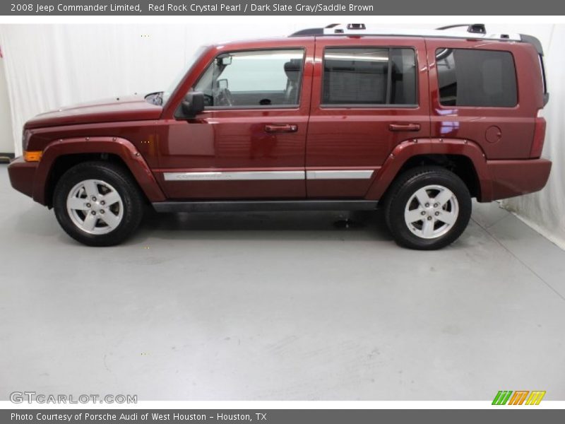 Red Rock Crystal Pearl / Dark Slate Gray/Saddle Brown 2008 Jeep Commander Limited