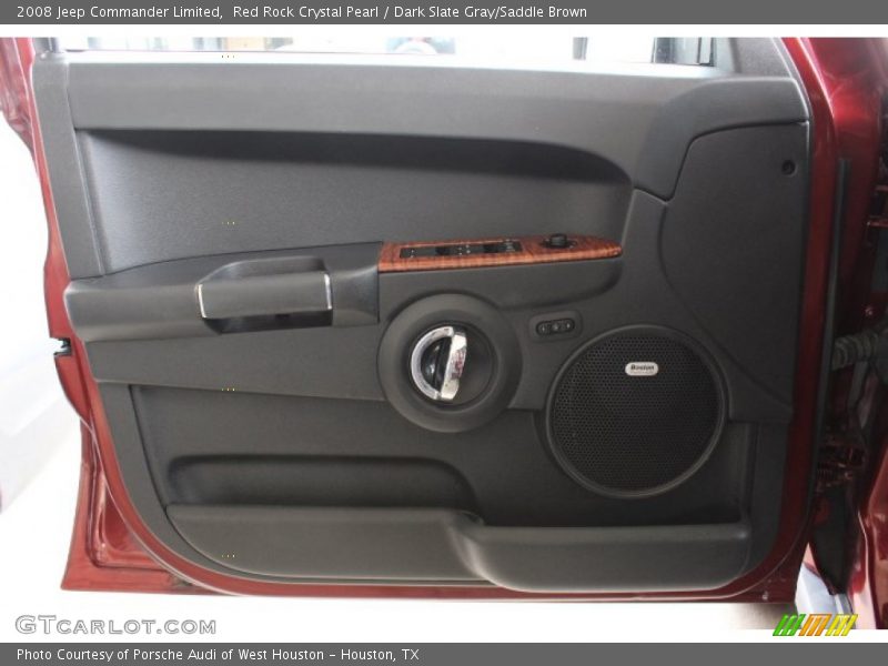 Red Rock Crystal Pearl / Dark Slate Gray/Saddle Brown 2008 Jeep Commander Limited