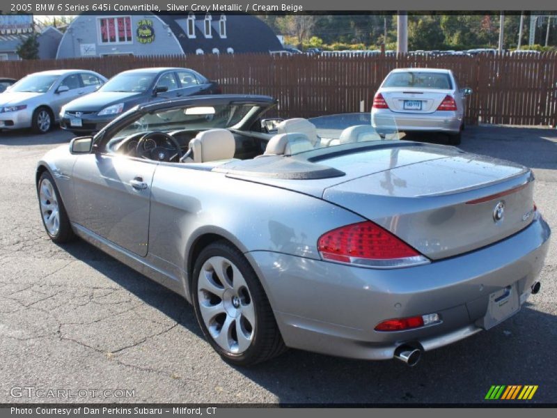 Silver Grey Metallic / Cream Beige 2005 BMW 6 Series 645i Convertible