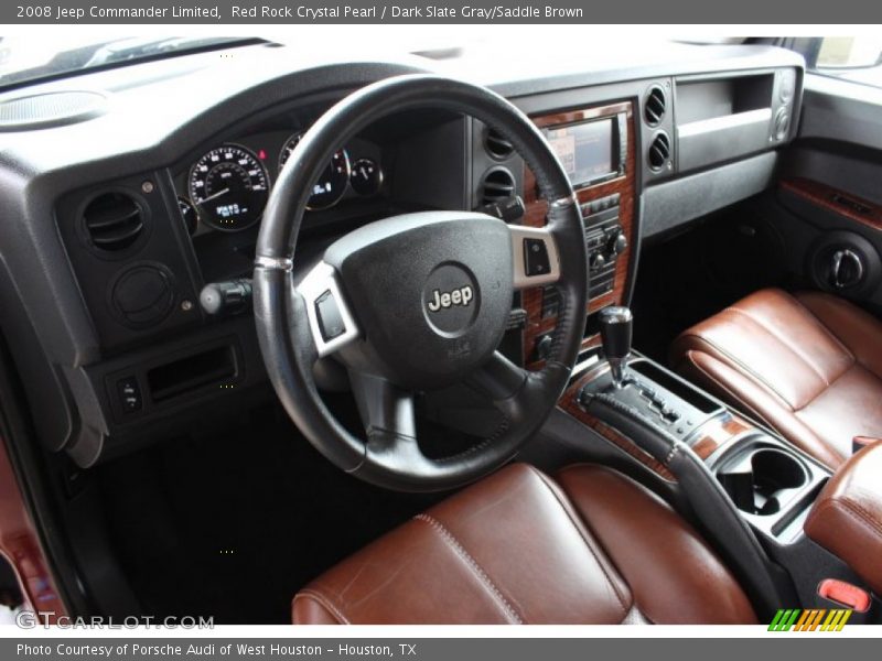 Red Rock Crystal Pearl / Dark Slate Gray/Saddle Brown 2008 Jeep Commander Limited