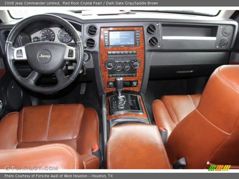 Red Rock Crystal Pearl / Dark Slate Gray/Saddle Brown 2008 Jeep Commander Limited