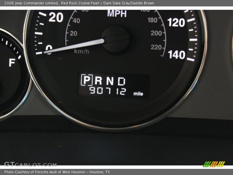 Red Rock Crystal Pearl / Dark Slate Gray/Saddle Brown 2008 Jeep Commander Limited