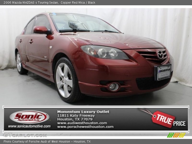Copper Red Mica / Black 2006 Mazda MAZDA3 s Touring Sedan