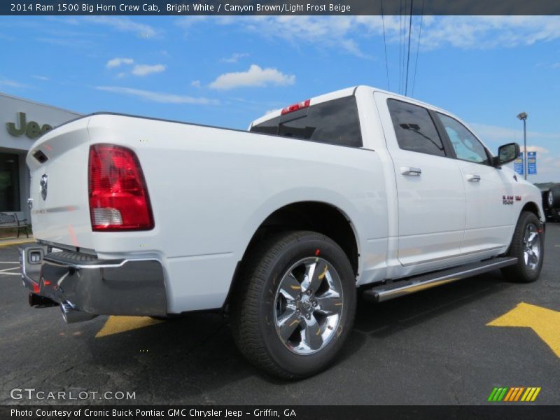 Bright White / Canyon Brown/Light Frost Beige 2014 Ram 1500 Big Horn Crew Cab