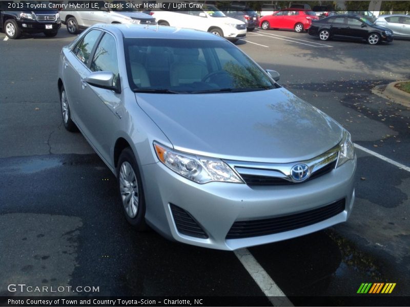 Classic Silver Metallic / Light Gray 2013 Toyota Camry Hybrid LE