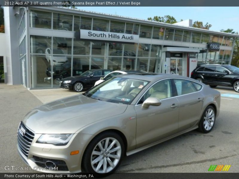 Savana Beige Pearl Effect / Velvet Beige 2012 Audi A7 3.0T quattro Premium