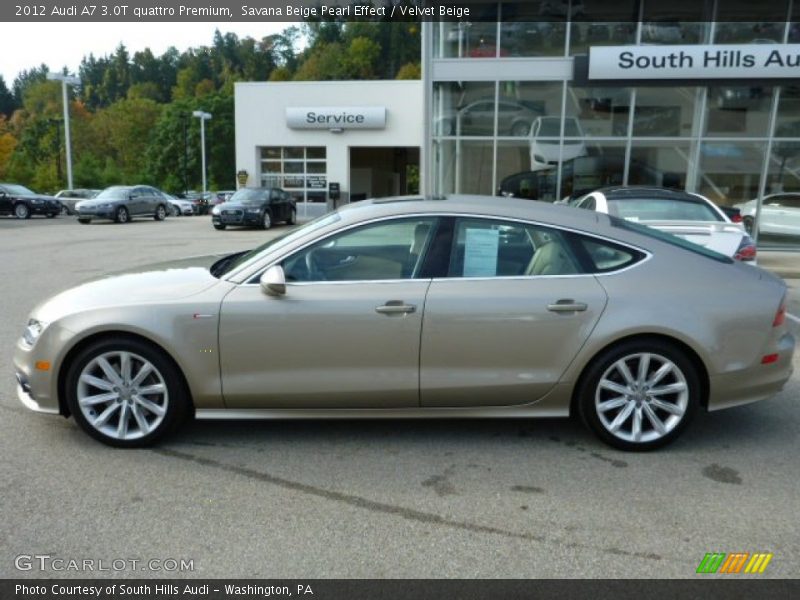 Savana Beige Pearl Effect / Velvet Beige 2012 Audi A7 3.0T quattro Premium