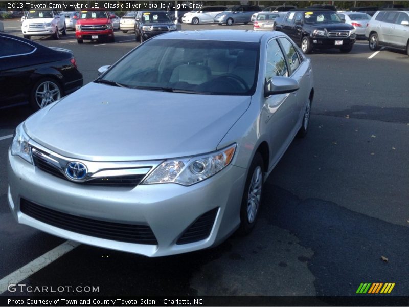 Classic Silver Metallic / Light Gray 2013 Toyota Camry Hybrid LE