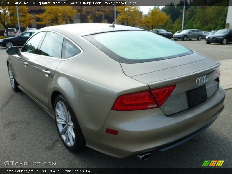 Savana Beige Pearl Effect / Velvet Beige 2012 Audi A7 3.0T quattro Premium