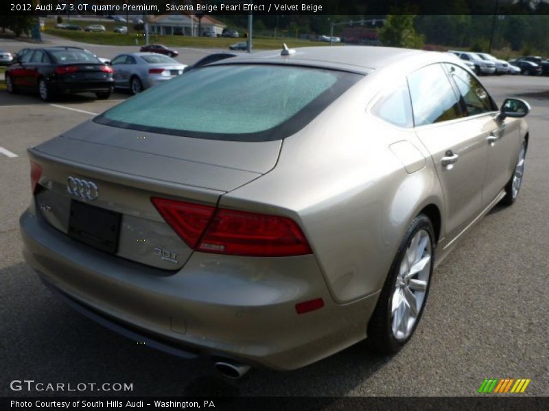 Savana Beige Pearl Effect / Velvet Beige 2012 Audi A7 3.0T quattro Premium