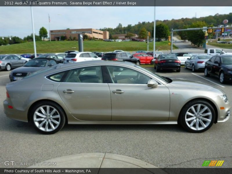 Savana Beige Pearl Effect / Velvet Beige 2012 Audi A7 3.0T quattro Premium