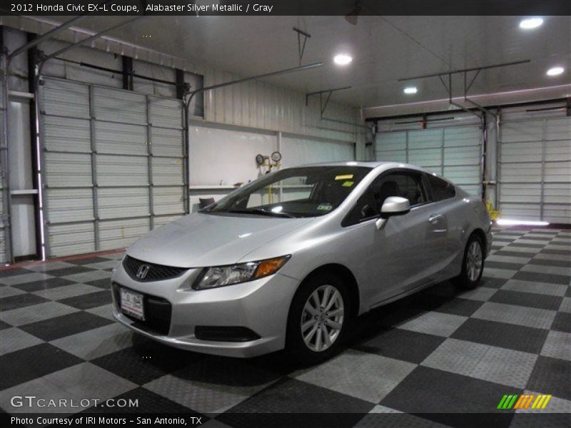 Alabaster Silver Metallic / Gray 2012 Honda Civic EX-L Coupe