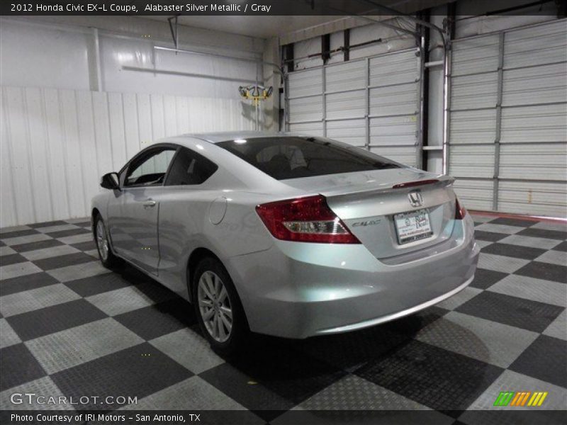 Alabaster Silver Metallic / Gray 2012 Honda Civic EX-L Coupe